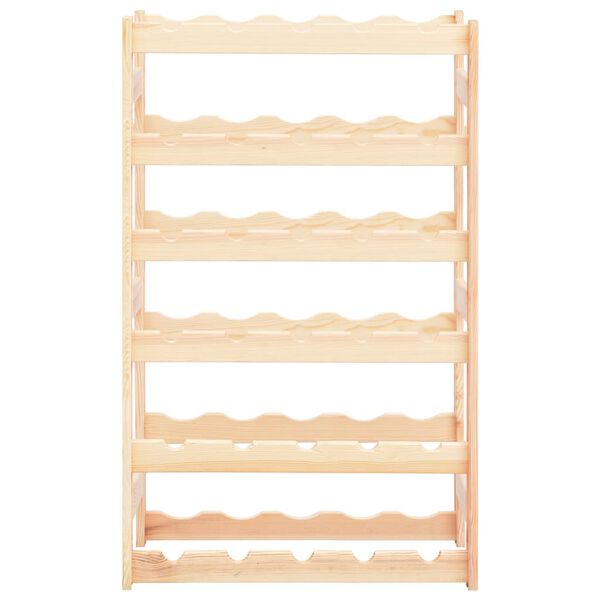 vidaXL ワインラック ボトル30本 無垢のパインウッド