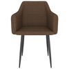 vidaXL ダイニングチェア 2点 ブラウン 布製