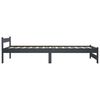 vidaXL ベッドフレーム ダークグレー パインウッド 無垢材 100x200cm