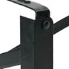 vidaXL ビールベンチの脚 ブラック 粉体塗装スチール