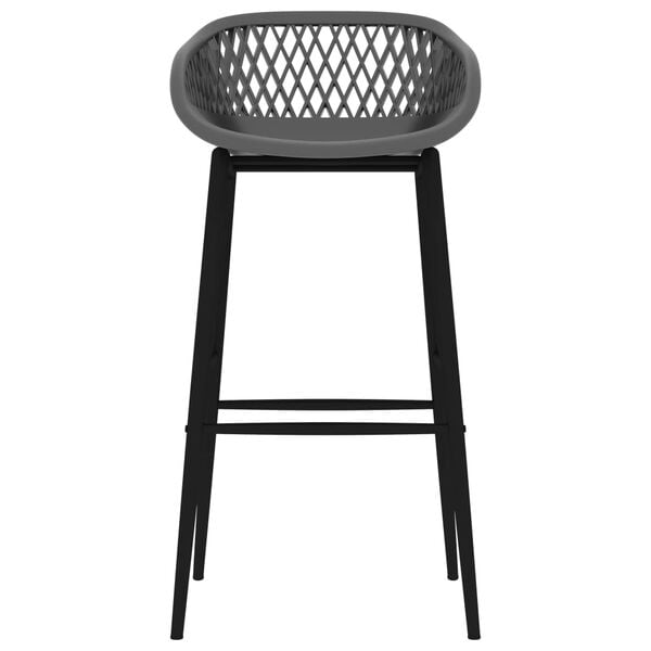 vidaXL バースツール 4点セット グレー