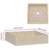 vidaXL 洗面器 40x40x10cm 大理石 クリーム
