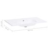 vidaXL ドロップイン型 洗面ボウル 805x460x105mm SMC製 ホワイト