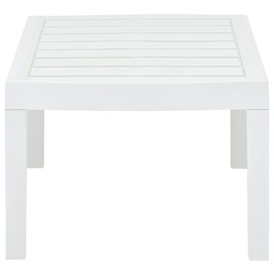 vidaXL ガーデンテーブル 78x55x38cm プラスチック製 ホワイト