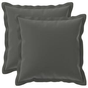 vidaXL クッションカバー 2 個 HOUTEN アンスラサイト 40 x 40 cm ポリエステル