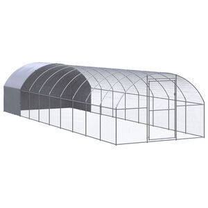 vidaXL 屋外鶏小屋 3x10x2 m 亜鉛メッキ鋼製