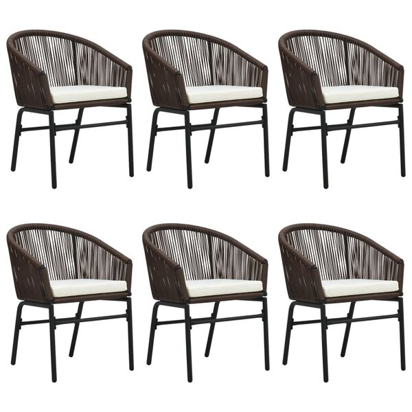 vidaXL ガーデンダイニング7点セット ブラウン