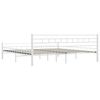 vidaXL ベッドフレーム ホワイト 金属製 200x200cm