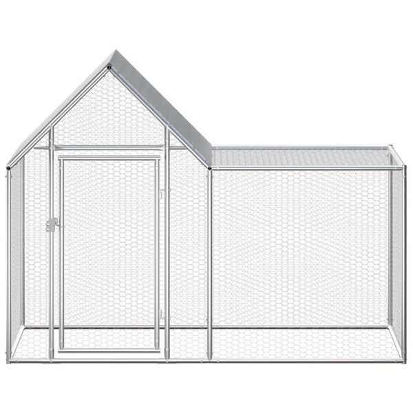 vidaXL 鶏小屋 2x1x1.5 m 亜鉛メッキ鋼製