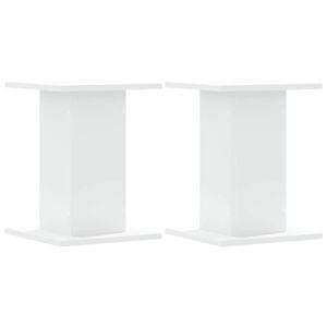vidaXL スピーカースタンド 2個セット ホワイト 30x30x40cm エンジニアードウッド製