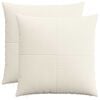vidaXL クッションカバー 2 pcs ALMELO クリーム 65 x 65 cm コーデュロイ