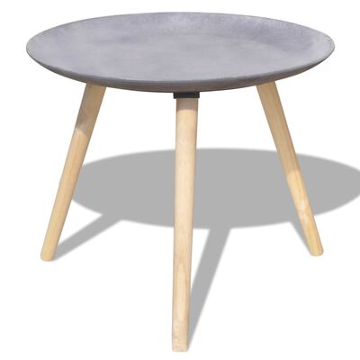 vidaXL サイドテーブル/コーヒーテーブル 2点セット 55cm＆44cm コンクリートグレー