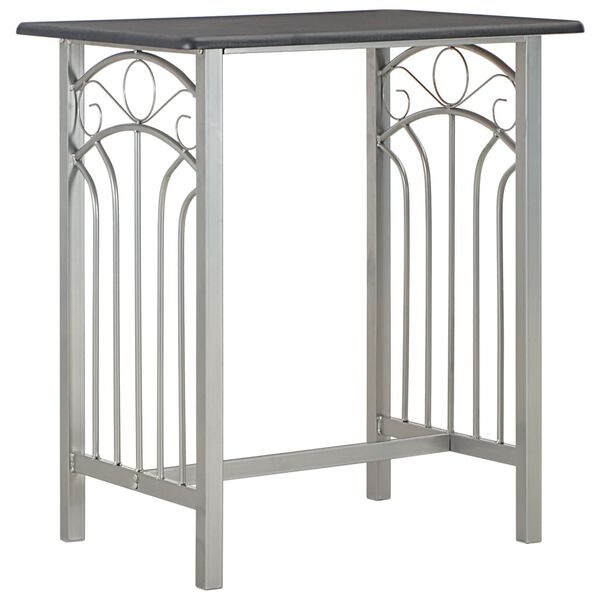 vidaXL バー3点セット 木製＆スチール ブラック