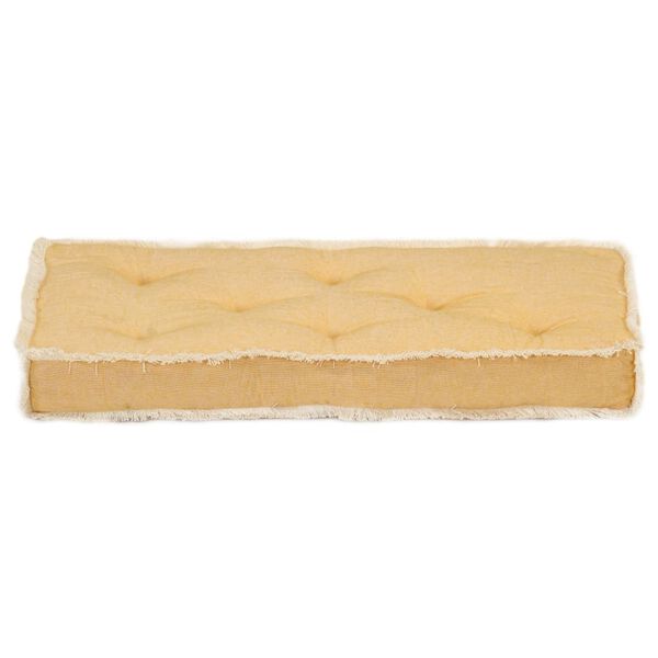 vidaXL パレットソファクッション 73x40x7cm イエロー