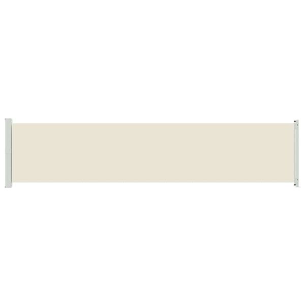vidaXL パティオ用 引き込み式サイドオーニング 140x600cm クリーム