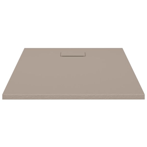 vidaXL シャワーベース SMC樹脂製 ブラウン 100 x 80 cm