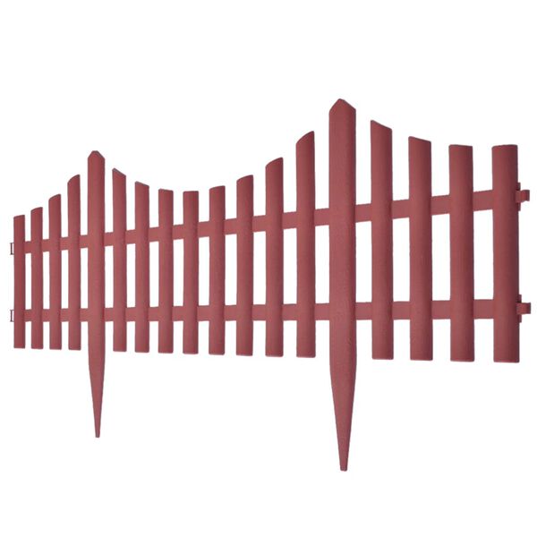 vidaXL 芝生用仕切り板 17枚 10 m ブラウン