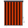 vidaXL 屋外用ローラーブラインド 120x250cm オレンジ＆ブラウン