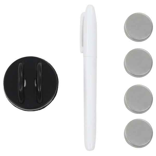 vidaXL 壁掛け用 マグネットボード ガラス製 40x40cm