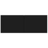 vidaXL テレビキャビネット 4点 ブラック 80x30x30 cm エンジニアリングウッド