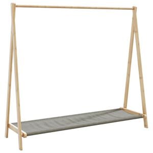 vidaXL 棚付き衣類ラック 106x34x102cm 竹製