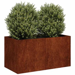 vidaXL プランター ラスティ 80x40x40 cm 耐候性スチール