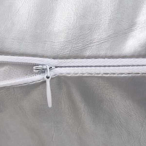 vidaXL クッション 2個セット 60x60cm PU製 シルバー