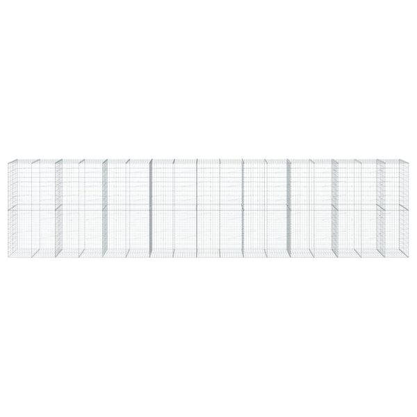 vidaXL 蛇籠バスケット カバー付き 850x100x200cm 亜鉛メッキ鉄