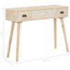 vidaXL コンソールテーブル 引き出し3段付き 100x30x73cm パイン無垢材