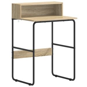 vidaXL 収納付きデスク ソノマオーク 60 x 50 x 91 cm エンジニアードウッドとスチール