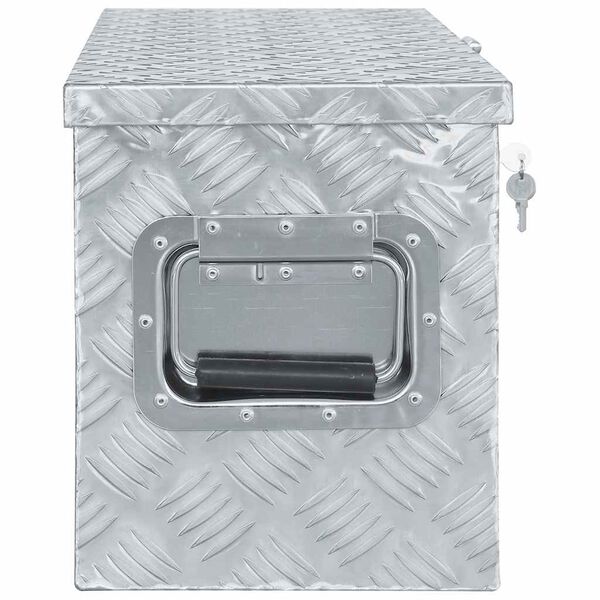 vidaXL アルミボックス 61.5x26.5x30cm シルバー