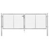 vidaXL ガーデンゲート 亜鉛メッキ鋼 300x75 cm シルバー