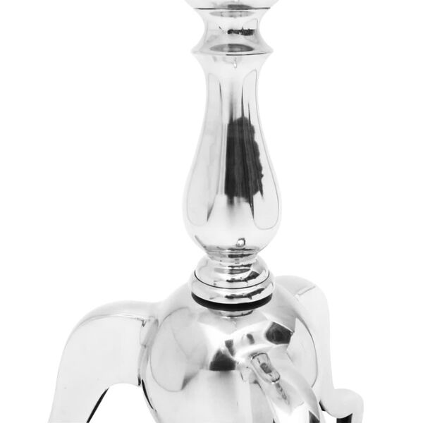 vidaXL サイドテーブル スクエア アルミ製 シルバー