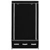 vidaXL 洋服ダンス ブラック 87x49x159cm 布製