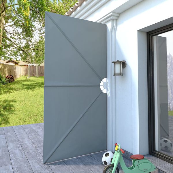 vidaXL 折りたたみ式 テラス用 サイドオーニング グレー 300x150cm