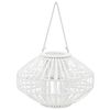 vidaXL ハンギングキャンドル ランタンホルダー 枝編み細工 ホワイト