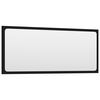 vidaXL バスルーム ミラー ブラック 90x1.5x37cm パーティクルボード