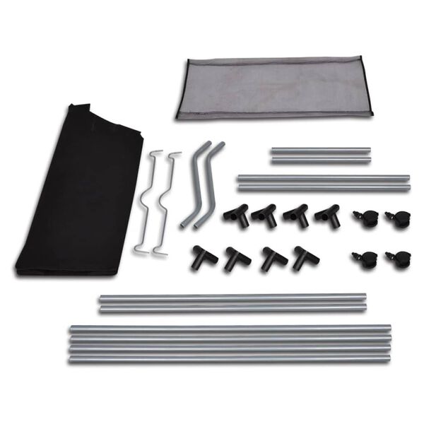 vidaXL マルチ 洗濯物収納 4箱 ブラックグレー