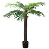 vidaXL 人工観葉植物 フェニックスパーム ポット付き 190cm グリーン