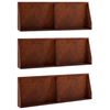 vidaXL 保持壁 6 個 60 x 12 x 50 cm 耐候性スチール 錆