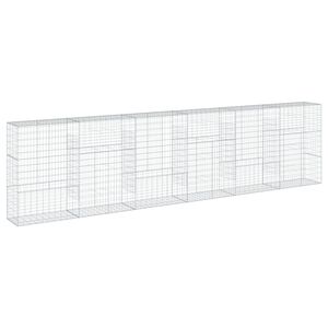 vidaXL 蛇籠バスケット カバー付き 600x50x150cm 亜鉛メッキ鉄