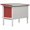 vidaXL 屋外うさぎ小屋 1層タイプ レッド 木製