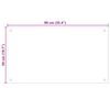 vidaXL キッチン用 汚れ防止板 ミルクカラー 90x50cm 強化ガラス製