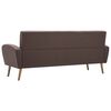 vidaXL 3人掛けソファ 布製 ブラウン