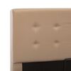 vidaXL 油圧式収納ベッドフレーム カプチーノ 合成皮革製 160x200cm