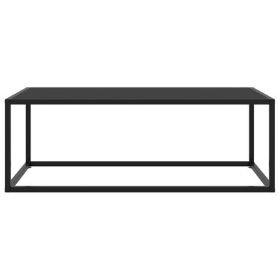 vidaXL コーヒーテーブル ブラック 100x50x35cm ブラックガラス製
