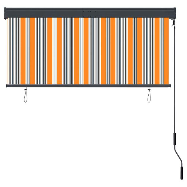 vidaXL 屋外用ローラーブラインド 140x250cm イエロー＆ブルー