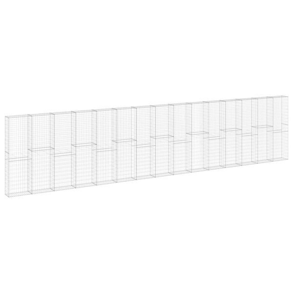 vidaXL ガビオンウォール カバー付き 亜鉛メッキ鋼製 900x30x200cm