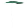 vidaXL ガーデンハーフパラソル ポール付き 180x90 cm グリーン