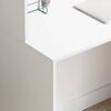 vidaXL デスク 棚で ストレージ付き ホワイト 102 x 50 x 124 cm エンジニアリングウッド